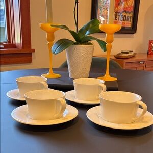 NWOT Calvin Klein Cup/Plate 4 Set, 8 pieces.  Multiple Serving Options